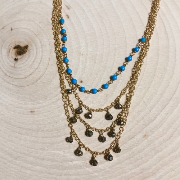 NEW Free People Ela Rae Delicate Tiered Anklet 14k Gold with Beads - Picture 7 of 14